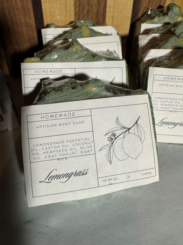 Lemongrass Goat’s Milk Luxury  Bar Soap - Image 2