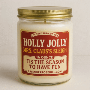 Mrs. Claus’s Sleigh – 10 oz - 16 oz Coconut Apricot Wax Candle