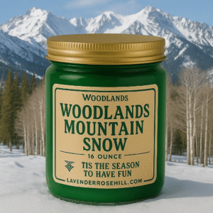 Woodlands Mountain Snow  Coconut Apricot Wax Candle