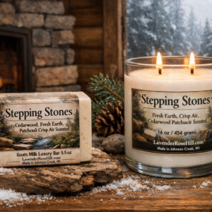 (set) Stepping stones – Candle and Soap